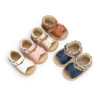 KIDSUN 2022 New Baby Summer Shoes Boys Girls Sandals Infant Non-slip Soft Sole Flat Leather Comfort Toddler First Walkers