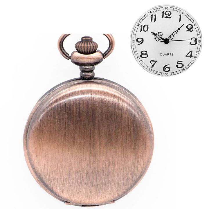 นาฬิกาพอคเก็ตชายสตีมพังค์เรียบมีเอกลักษณ์พร้อม-fob-โซ่สร้อยคอนาฬิกาควอตซ์แฟชั่นเลโลจเดโบลซีโลของขวัญผู้ชายผู้หญิง