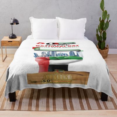 50th UAE National Day Fleece Blanket for Beds Thick Quilt Fashion Bedspread Sherpa Throw Blanket Adults Kids