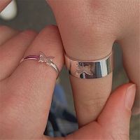 Modyle Trendy Vintage Butterfly Rings For Women Men Lover Couple Rings Set Friendship Engagement Wedding Open Rings Jewelry