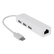 USB-C USB 3.1 Type C To USB RJ45 Ethernet Lan Adapter Hub Cable for