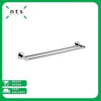 NTS Double Towel Bar ราวและที่แขวนผ้าขนหนู ขนาด 24 นิ้ว ขอบมุมโค้งมน  ราวแขวนสแตนเลส Mirror finished Minoan Series รุ่น BH-MIM02