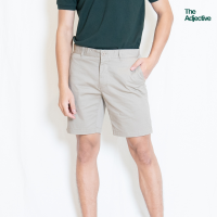 Mimasaka / Wood Chino Short Sand / กางเกงขาสั้น กางเกงผ้าชิโน่ ขาสั้นใส่สบาย กางเกงลำลอง กางเกงแฟชั่นผู้ชาย กางเกงเที่ยวขาสั้น แบรนด์ญี่ปุ่น The Adjective