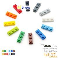 200pcs DIY Building Blocks Thin Figures Bricks 1x3 Dots 12Color Educational Creative Size Compatible With 3623 Toys for Children