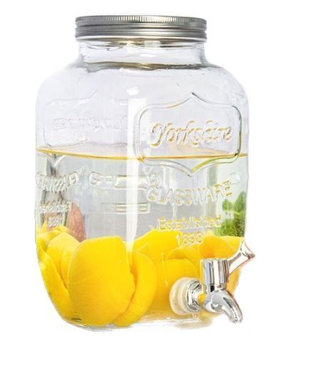 Refrigerator Cold Water Bottle with Faucet Glass Water Bottle Summer  Household Large Capacity Container Beverage Juice