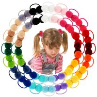 【CW】 40Pcs/ 20Colors 1.4 quot; Small Fur With Elastic Rope Band Kids Hair Accessories