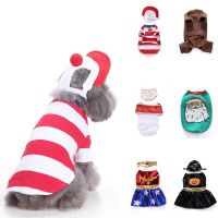 ZZOOI Pet Dog Christmas Clothes Santa Baby Dog Costume Winter Puppy Pet Cat Coat Jacket Dog Suit with Cap Warm Clothing for Dogs Cats