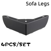 4Pcs/Set Metal Sofa Legs Thicken Heavy Load Bearing Furniture Legs Metal Three-pronged Feet Triangle DIY Sofa Legs Hardware Legs Furniture Protectors