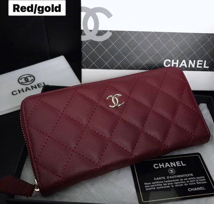 กระเป๋าสตางค์-กระเป๋าถือ-ชาแนล-chanel-ขนาดกว้าง-8นิ้ว