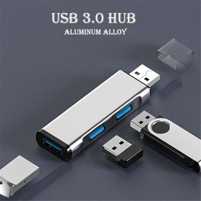 อลูมิเนียมขนาดเล็ก3พอร์ต USB 3.0ฮับยูเอสบีส่วนขยายฮับ USB ฮับ2.0 USB อะแดปเตอร์สถานีแบบพกพาบางเฉียบตัวแยก USB Hub ข้อมูล Feona