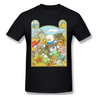 เสื้อยืดพิมพ์ลายแฟชั่น ใหม่ เสื้อยืดลําลอง แขนสั้น พิมพ์ลายอนิเมะ Fin And Jake Homme Adventure Time Series แฟชั่นฤดูร้อน  OYT4