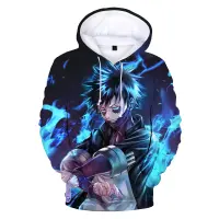 Dabi เสื้อสเวตเตอร์เสื้อฮู้ดพิมพ์ลาย3มิติ,อนิเมะ My Hero Academia Streetwear เสื้อสวมศีรษะทรงใหญ่ผู้ชายแฟชั่นสำหรับผู้หญิงโอเวอร์ไซส์