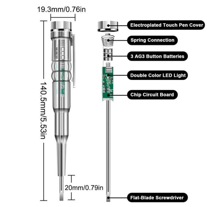 เครื่องทดสอบแรงดันไฟฟ้าเหนี่ยวนำแบบไม่สัมผัส-live-nulls-wire-tester-ปากกาทดสอบไฟฟ้าพร้อมไฟ-led-สี-live-nulls-wire-tester