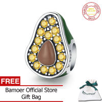 BAMOER 925เงินสเตอร์ลิงฤดูร้อน Zircon Charm สำหรับสร้อยข้อมือผู้หญิงอุปกรณ์ DIY SCC1906