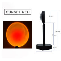 USB Sunset Lamp Atmosphere Light Live Broadcast Background Rainbow Sunset Red Projector Led Night Light Desk Lamp for Bedroom