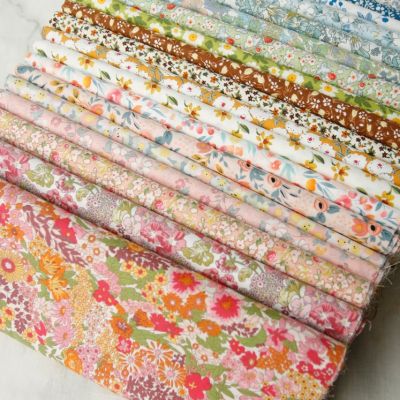 Pink Rose Flowers Home Textile Cotton Patchwork Quilting for Sewing Cloth Crafts Bedding Decoration Fabric By the Meter