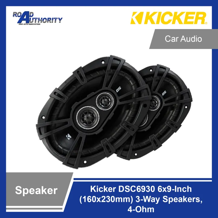 Kicker DSC6930 6x9Inch (160x230mm) 3Way Speakers, 4Ohm Lazada PH