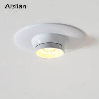 【✲High Quality✲】 YISFF SHOP Aisilan ไฟ Led โฟกัสไฟสปอร์ตไลท์ขนาดเล็กซูมสามารถปรับไฟดาวน์ไลท์ Led Led ในตัวที่สามารถห่อหุ้มได้สีขาวดำ3วัตต์)