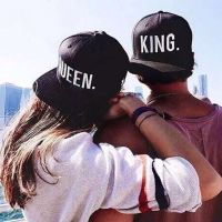 MG Fashion Men Women Lovers Couple KING QUEEN Embroidery Cap 【JULY]