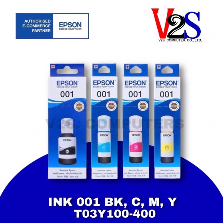 หมึกเติม-epson-001-set-4-สี-bk-c-m-y-c13t03y100-400-หมึกแท้100-หมึกเครื่องปริ้น-hp-หมึกปริ้น-หมึกสี-หมึกปริ้นเตอร์-ตลับหมึก