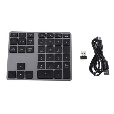 Bluetooth 5.0 Wireless Numeric Keypad 35 Keys Digital Keyboard for Windows Android PC Tablet Laptop