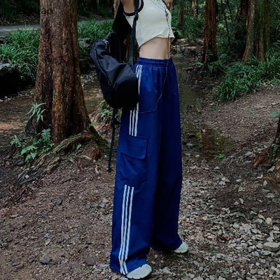 shenghao กางเกงขายาว Casual baggy กว้าง2023กางเกงเอวสูงสตรีฮิปปี้ Joggers กางเกง Y2k เสื้อผ้า