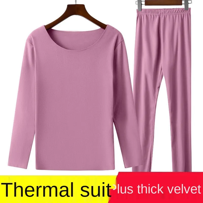 German velvet thermal underwear women plus velvet thick autumn and