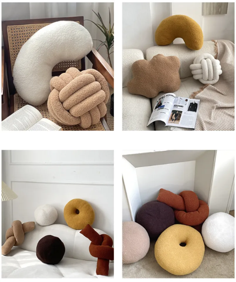 Wool Roll Oil Painting Board Plush Pillow Sofa Cushion Ball Soft