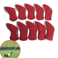 10 Piezas Golf Club Driver Putter Cubierta De Cabeza De Hierro Protector Rojo