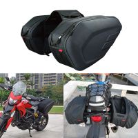 New Motorcycle Waterproof Racing Race Moto Helmet Travel Bags Suitcase Saddlebags + One Pair of Raincoat H Pipe Fittings Accessories