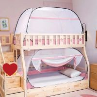 【LZ】☽☇℗  6 Colors Square Top Yurt Mosquito Net Student Dormitory Upper Lower Bunk Anti-mosquito Free Install Mosquito Net Home Foldable