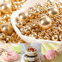 20g เอดดัลไวส์ Gold Pearl Balls เค้ก Topper วันเกิดเบเกอรี่ DIY ช็อกโกแลตทรงกลมตกแต่งขนมหวานรอบลูกอมลูกปัดตกแต่ง-sdgerte