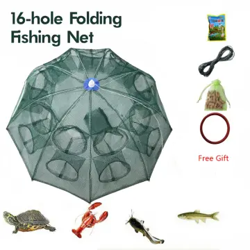 Shop 6/8 Holes Folding Umbrella Fish Net Shrimp Cage Crab Trap Cast Fishing  Tool with great discounts and prices online - Apr 2024