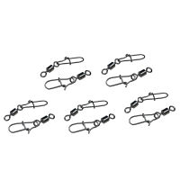 50PCS/Lot Fishing Connector Pin Bearing Rolling Swivel Stainless Steel with Snap Lure Tackle