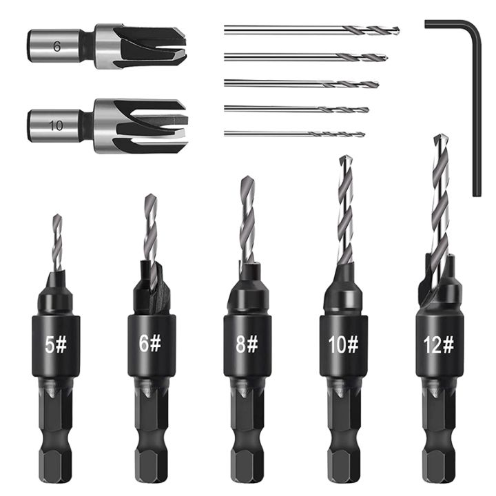 Countersink Drill Bit Set, Woodworking Chamfer Adjustable Countersink