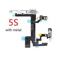 【⊕Good quality⊕】 ganghuang44704037 1ชิ้นสายเคเบิ้ลยืดหยุ่นสำหรับพลังงาน Iphone 5G 5S Se แอมป์ระดับเสียง; สวิทช์ไฟปุ่มเปิด/ปิดเฟล็กซ์ริบบอนอะไหล่