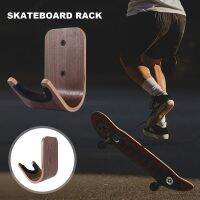 Skateboard Wall Mount Wood Skateboard Hanger Holder Rack Display for Skateboards and Longboards Electric Guitar Ukulele