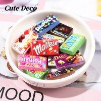 【 Cute Deco】Cute Simulated Snacks (10 Types) Red Pocky Chocolate Bar / Blue Panda Bread Charm Button Deco/ Cute Jibbitz Croc Shoes Diy / Charm Resin Material For DIY