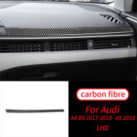 สำหรับ Audi B9 A5 17-19คาร์บอนไฟเบอร์รถ Co-Pilot Dashboard แผงตกแต่งฝาครอบ Auto อุปกรณ์ตกแต่งภายใน