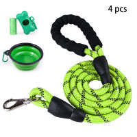 Dog Leash Dog Bowl and Dog Poop Bag, Heavy-duty Dog Leash with Soft Handle, Dog Poop Bag with Dispenser, Dog Bowl with Carabiner