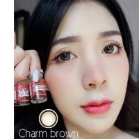 ? สุดปัง มีค่าสายตา ? Lovely Charm Bream Gray Brown บิ๊กอาย สุดปัง คอนแทคเลนส์ รายเดือน มีอย แถมตลับฟรี  เลนส์นิ่ม สวยปังมาก