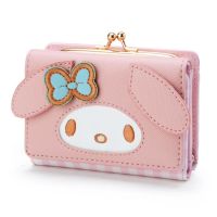 Kawaii Cute Small Wallet Short Ladies Girls Cat Dog Face Red Plaid Pink Purse Trifold Anime Leather Wallets Women Money Bag Clip