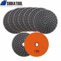 SHDIATOOL 9pcs 100 4 Resin Bond Diamond Concrete Floor Polishing Pads Concrete Floor Renew Reparing Pads Diameter 100MM