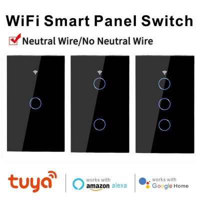 hot！【DT】 Tuya Wifi US 1/2/3gang Wire/No WireSmart Interruptor Works for