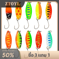 ZTOYL เหยื่อตกปลาแบบหมุนเหวี่ยงยาว10ชิ้น24ก. 11ซม. เหยื่อตกปลาแบบช้อนหมุนได้