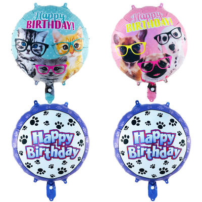 50pcsLot Dog Cat Helium Balloons 18 Inch Cute Theme Foil Ballon Animals Globos Happy Birthday Party Decoration Shower