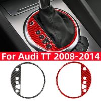 For Audi TT 8N 8J MK123 TTRS 2008-2014 Accessories Carbon Fiber Interior Car Gear Panel Decoration Sticker Frame Trim Cover