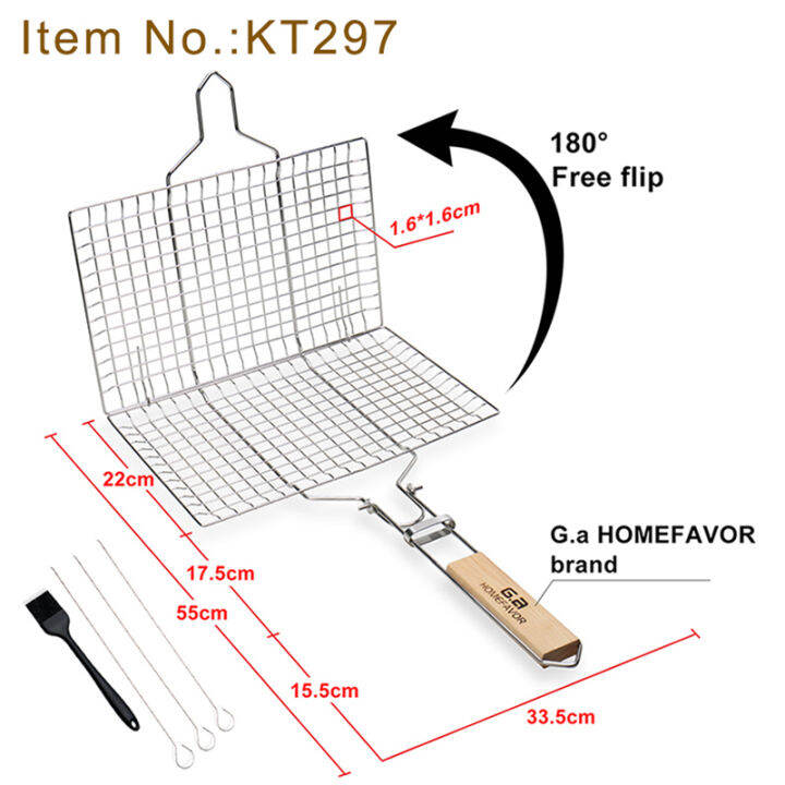 bbq-grilling-basket-304-stainless-steel-rustproof-portable-barbecue-tool-outdoor-grill-accessories-for-steak-chops-vegetable