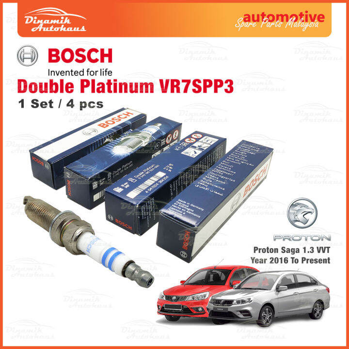 Proton Saga 1.3 VVT (MK4) Year 2016 To Present Car Spark Plug Bosch ...