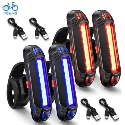 ▲ Bicycle Rear Light Waterproof USB Rechargeable LED Safety Warning Lamp Bike Flashing Accessories Night Riding Cycling Taillight